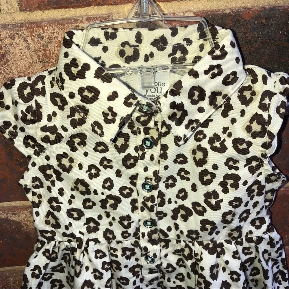 Carter’s Leopard Dress w Mint Green Sweater Inf 3m